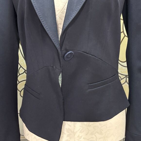 Rebecca Taylor Impeccably Tailored Navy Blazer Women's Size 4 - Picture 6 of 10